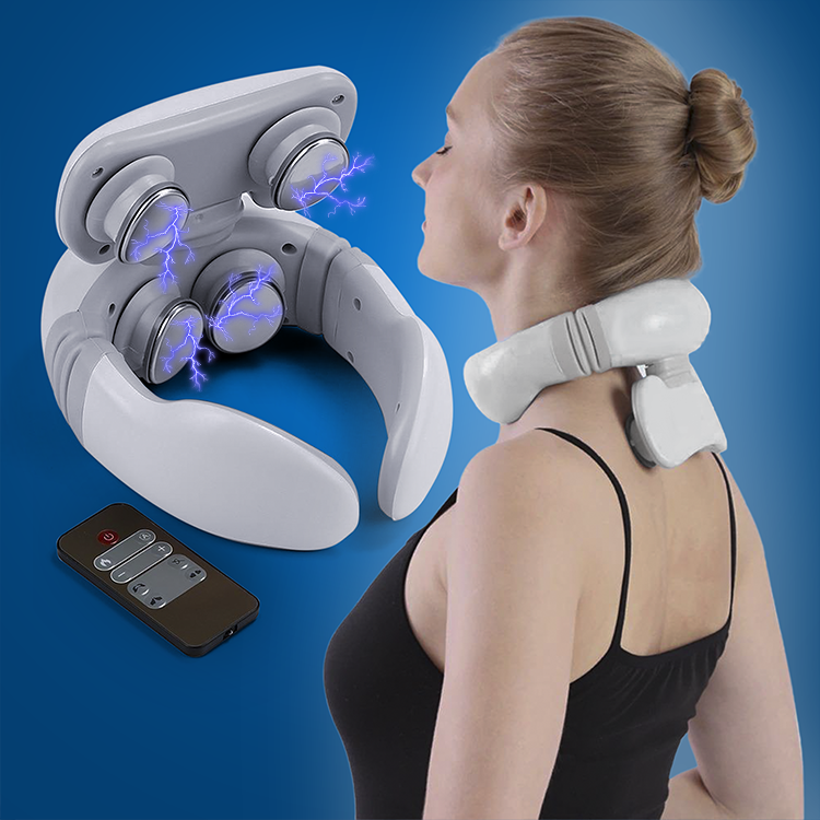 Electric Cervical Pulse Neck Massager Muscle Relax Massage Magnetic US STOCK